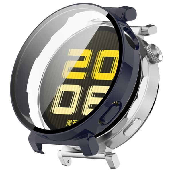 Bizon-fodral+glasklocka för Huawei Watch GT 5 Pro 42mm blå
