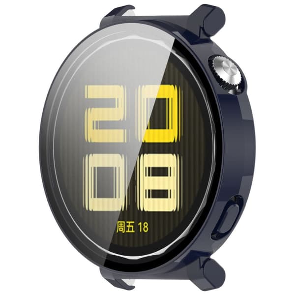 Bizon-fodral+glasklocka för Huawei Watch GT 5 Pro 42mm blå