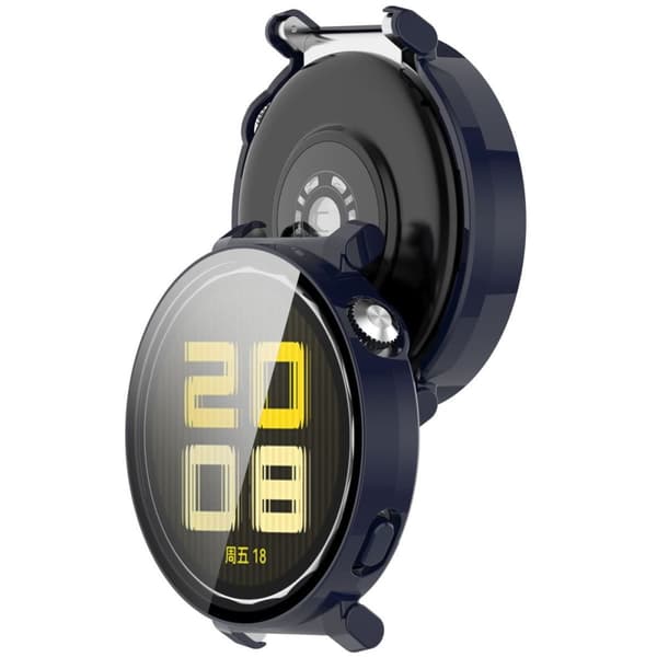 Bizon-fodral+glasklocka för Huawei Watch GT 5 Pro 42mm blå