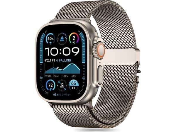 Tech-Protect TECH-PROTECT MILANO APPLE WATCH 6 / 7 / 8 / 9 / 10 / SE / ULTRA 1 / 2 (44 / 45 / 46 / 49 MM) TITANIUM