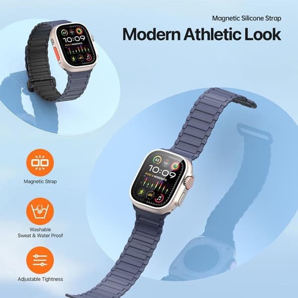 Dux Ducis Apple Watch 44/45/46/49mm Armband KJ Nylon - Blå