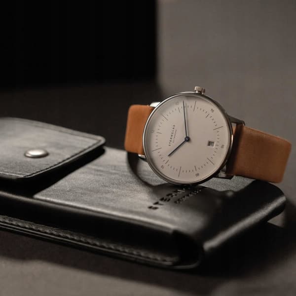 Sternglas Lyxigt Klockfodral S13-008 - Veganskt Läder, Svart