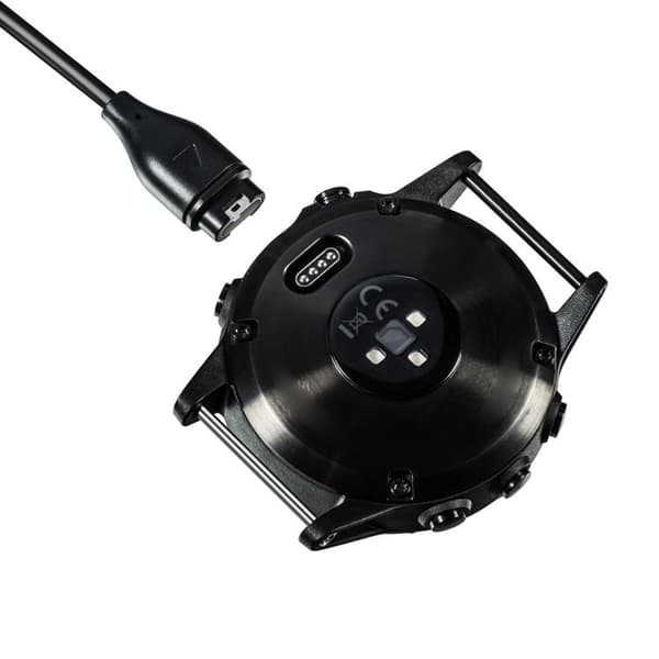 USB-laddare till Garmin Fenix, Instinct, Forerunner m.fl. – 1 m Svart
