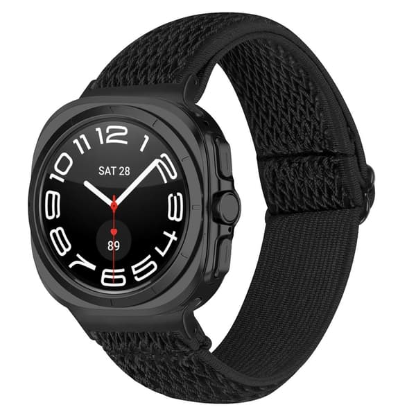 Vävd Nylonarmband Samsung Galaxy Watch 8 Classic Svart