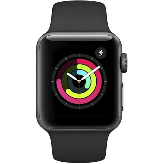 Apple Watch Series 3 GPS, 38mm Rumgrå aluminiumskasse med sort sportsrem