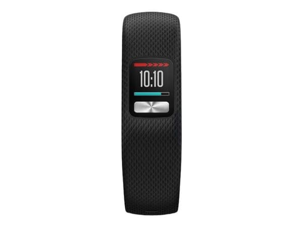 Garmin vívofit 4 - Aktivitetssporer med bånd - TPU-silikon - svart - båndbredde: L - åttefargers - Bluetooth, ANT+/ANT - 25.5 g