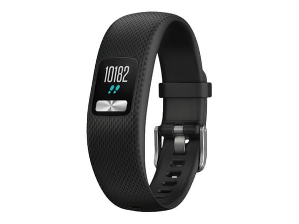 Garmin vívofit 4 - Aktivitetssporer med bånd - TPU-silikon - svart - båndbredde: L - åttefargers - Bluetooth, ANT+/ANT - 25.5 g