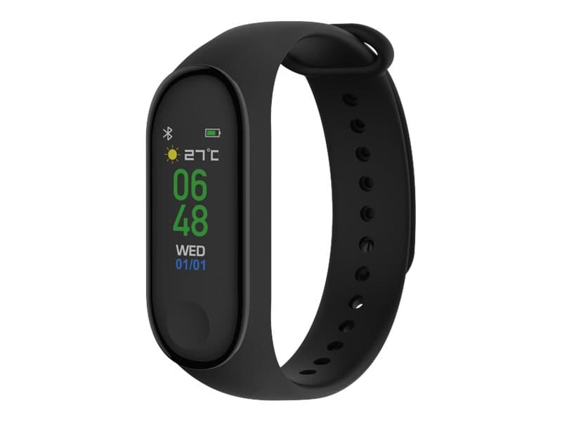 Denver BFH-240, Wristband activity tracker, 2.44 cm (0.96"), TFT, 90 mAh, IP67, Black