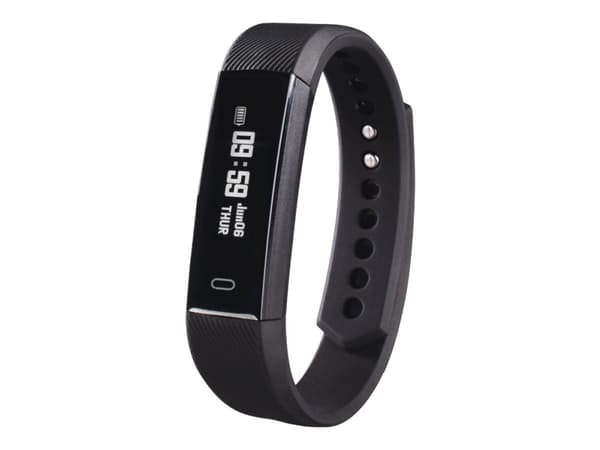 Hama "Fit Track 1900" - Svart - aktivitetspårare med armband - handledsstorlek: upp till 240 mm - display 0.86" - monokrom - Bluetooth - 19 g  - svar Svart