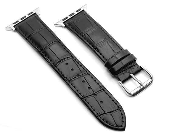 SKALO Läderarmband Krokodilmönster Apple Watch Series 1-3 42mm