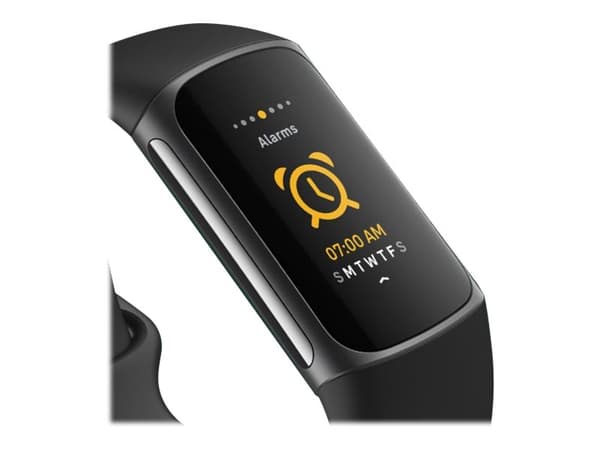 Fitbit Charge 5 - Grafit rostfritt stål - aktivitetspårare med evighetsband - silikon - svart - handledsstorlek: 130-210 mm - display 1.04" - Bluetoo