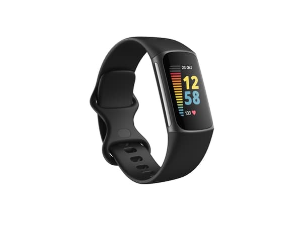 Fitbit Charge 5 - Grafit rostfritt stål - aktivitetspårare med evighetsband - silikon - svart - handledsstorlek: 130-210 mm - display 1.04" - Bluetoo