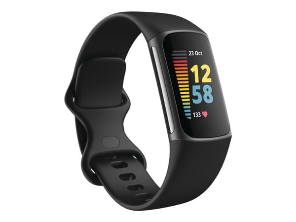 Fitbit Charge 5 - Grafit rostfritt stål - aktivitetspårare med evighetsband - silikon - svart - handledsstorlek: 130-210 mm - display 1.04" - Bluetoo Svart, grafit
