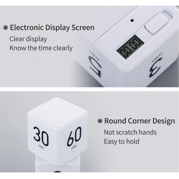 Timer Digital Display Timer Countdown Alarm 15-20-30-60 Minutes