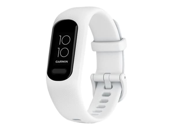 Garmin vívosmart 5 - Aktivitetssporer med bånd - silikon - hvit - båndbredde: S/M - monokrom - Bluetooth, ANT+ - 24.5 g