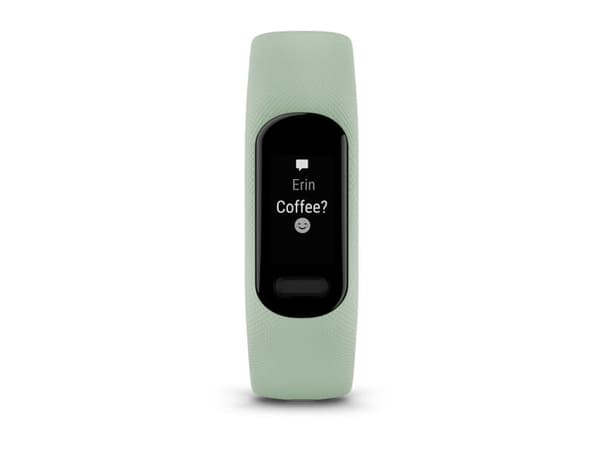 Garmin vívosmart 5 - Aktivitetssporer med bånd - silikon - kjølig mynte - båndbredde: S/M - monokrom - Bluetooth, ANT+ - 24.5 g