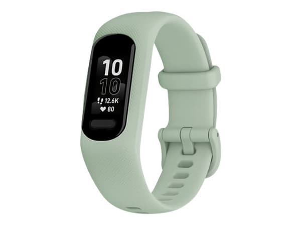 Garmin vívosmart 5 - Aktivitetssporer med bånd - silikon - kjølig mynte - båndbredde: S/M - monokrom - Bluetooth, ANT+ - 24.5 g