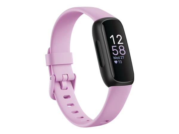 Fitbit Inspire 3 - Svart - aktivitetspårare med band - lilac bliss - handledsstorlek: upp till 221 mm - Bluetooth