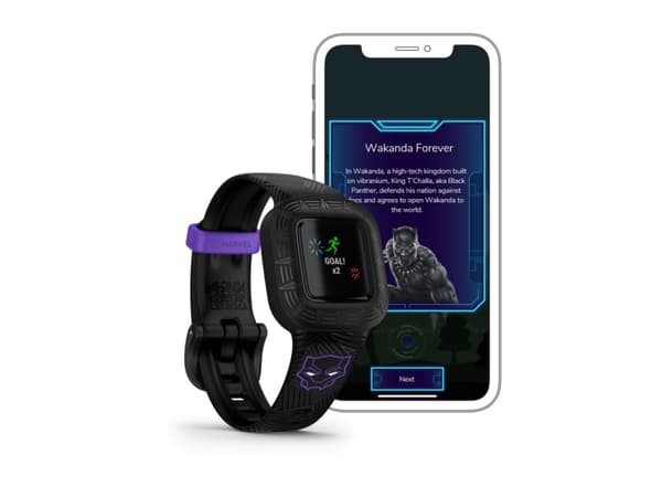 Garmin vivofit jr.3, Armband med aktivitetsspårare, MIP, Vattentät, Svart