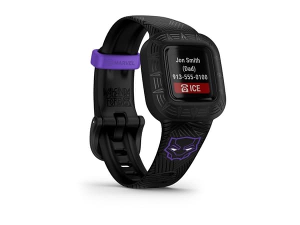 Garmin vivofit jr.3, Armband med aktivitetsspårare, MIP, Vattentät, Svart