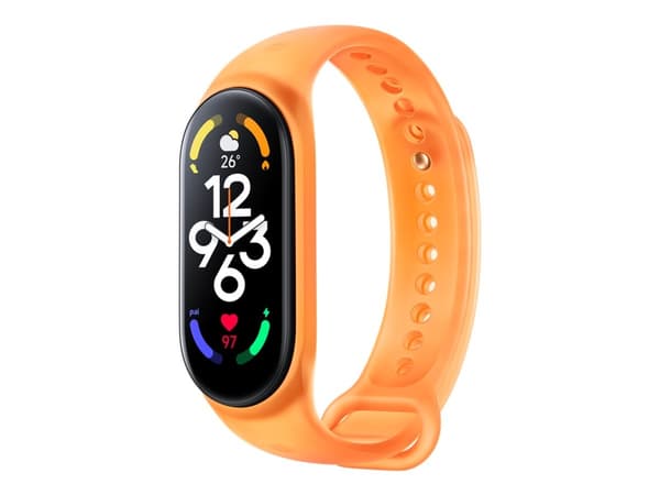 Xiaomi - Håndrem for aktivitetssporer - 160 - 224 mm - neonoransje - for Xiaomi Smart Band 7; Xiaomi Mi Band 7, Smart Band 7