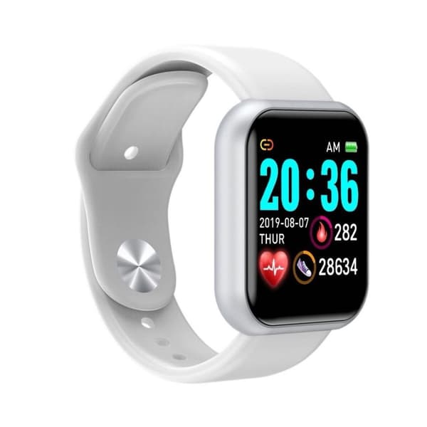 Smartklocka D20 Plus, Android, iOS, pulsmätare, stegräknare, blodtryck - Rosa