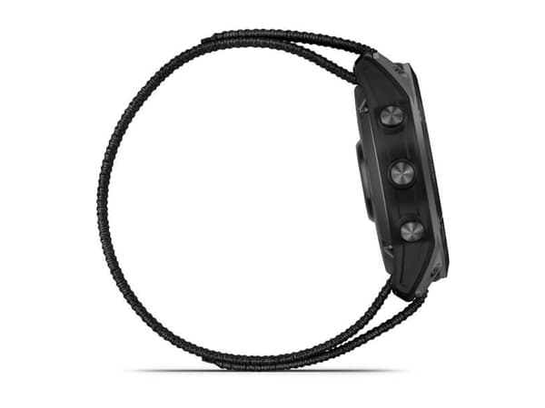 Garmin Enduro 2 - Ja sportsur med stropp - UltraFit nylon weave - svart - håndleddstørrelse: 110-220 mm - display 1.4" - 32 GB - Bluetooth, ANT+, Wi-