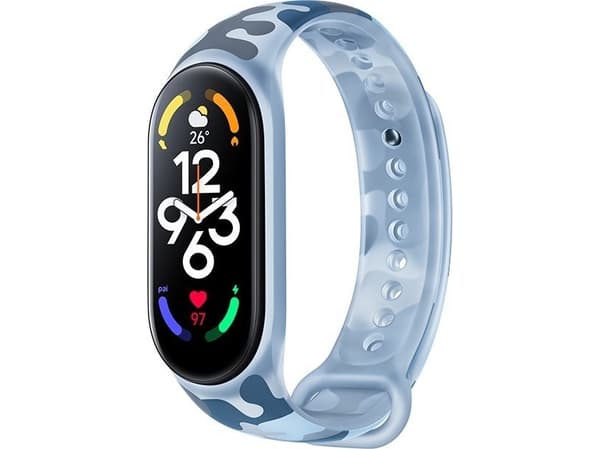 Xiaomi - Håndrem for aktivitetssporer - 160 - 224 mm - kakiblått - for Xiaomi Smart Band 7; Xiaomi Mi Band 7, Smart Band 7