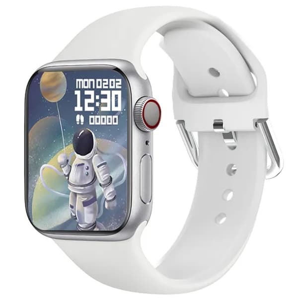 Vit Smartklocka, Bluetooth, Android / iOS, Pekskärm, bluetooth, aktivitetsarmband