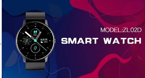 Elegant smartklocka, magnetladdning, samtal, meddelanden, android, iOS, pulsmätare, steg, sömn