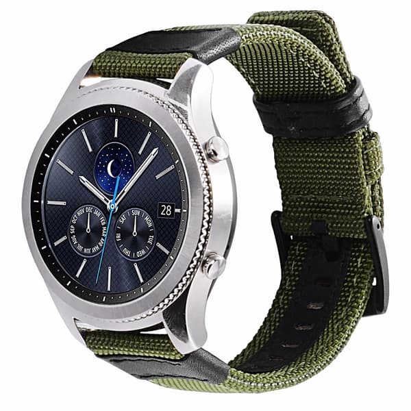 Bekväma Nylonarmband - Samsung Galaxy Watch S3 Frontier Grön Grön, 22mm