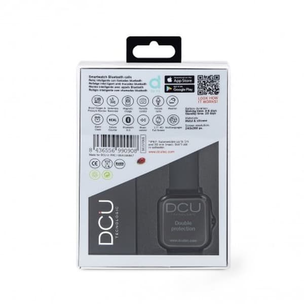 Smartklokke DCU MODERN CALLS & SPORT 1,7" Marineblå 28 mm 1" Blå Svart Svart/Hvit