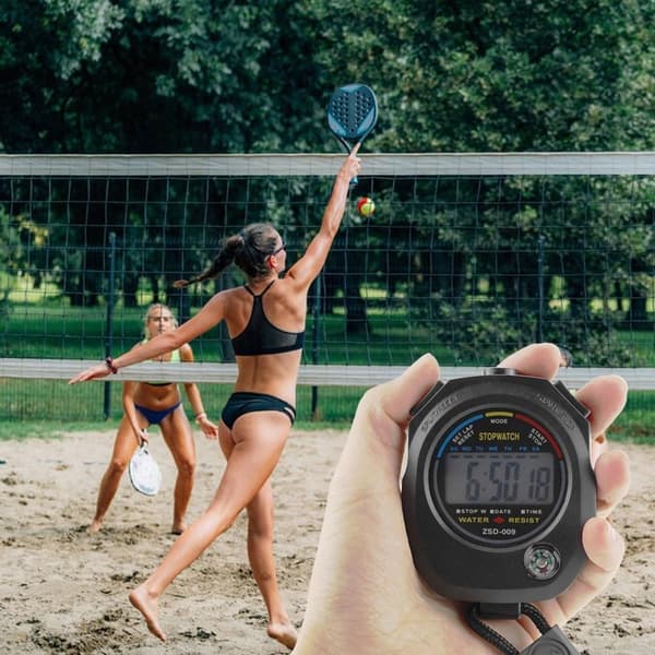 Sport Digital Timer Timer Stoppeklokke LCD-skjerm Svømmeløping