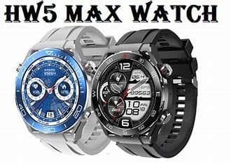 Smartwatch / Träningsklocka HW5 MAX - Svart med tre armband