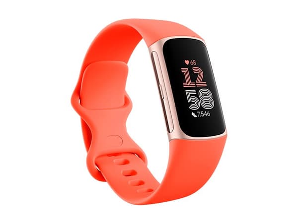 Fitbit Charge 6 - Champagne gold aluminium - aktivitetspårare med evighetsband - silikon - korall - Bluetooth, NFC - 37.64 g