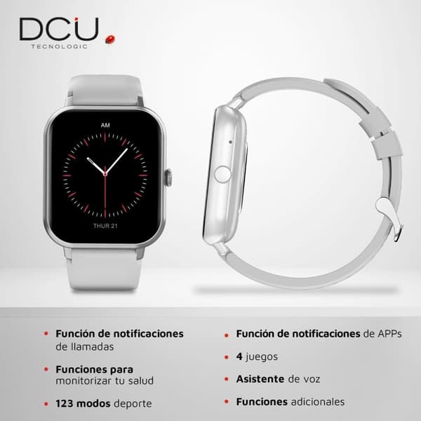 Smartklokke DCU CURVED GLASS PRO 1,83" Grå