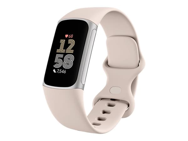 Fitbit Charge 6 - Silveraluminium - aktivitetspårare med evighetsband - silikon - porslin - Bluetooth, NFC