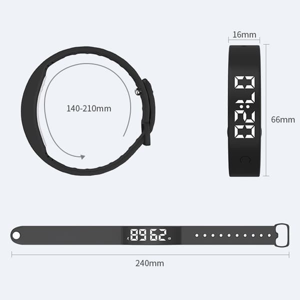 Smart armband vibrerande larm sömnövervakning digital display