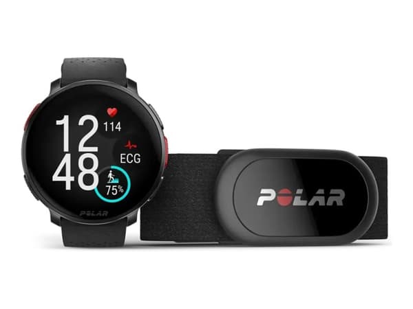 Polar Vantage V3 - Aluminum - sportklocka med band - silikon - display 1.39" - 32 GB - Bluetooth - 57 g  - nattsvart - med Polar H10 heart rate senso