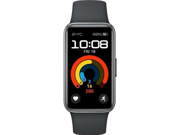 Huawei - Aktiivisuusseuranta hihnalla - fluoroelastomeeri - ranteen koko: 130-210 mm - näyttö 1.47" - Wi-Fi, Bluetooth - 14 g - tähti musta
