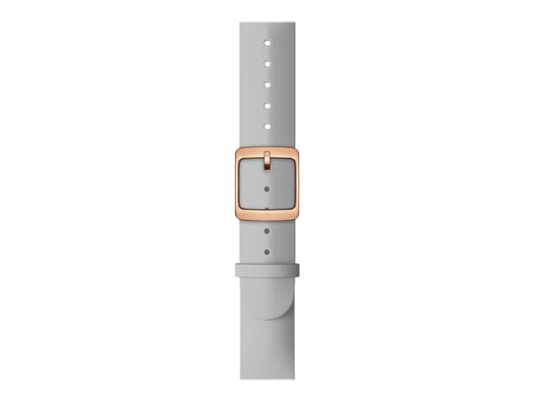 Withings ScanWatch - 38 mm - rosagull - aktivitetssporer med bånd - silikon - grå - monokrom - Bluetooth - 58 g