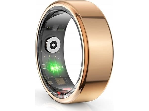 Powerton Smart RING auksinė, hjertefrekvens, metning, søvnmonitorius, aktivitet, størrelse 8, Powerton