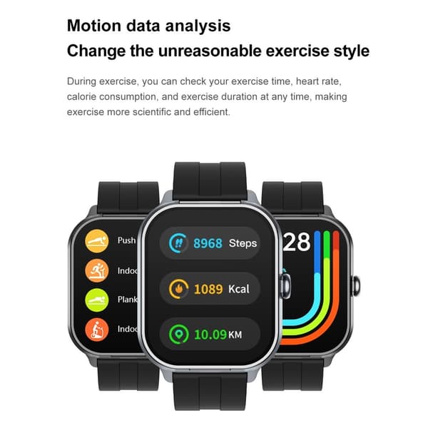 D8 Pro 2-i-1 Bluetooth Hörlurar & Smartklocka Health Monitoring Silikonrem