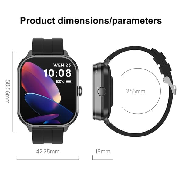 D8 Pro 2-i-1 Bluetooth Hörlurar & Smartklocka Health Monitoring Silikonrem