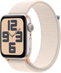 Miniatyrbillede 1 af 3: Apple Watch SE (GPS) 44 mm stjernehvid aluminiumskasse og stjernehvid Sport Loop-rem (MRE63)
