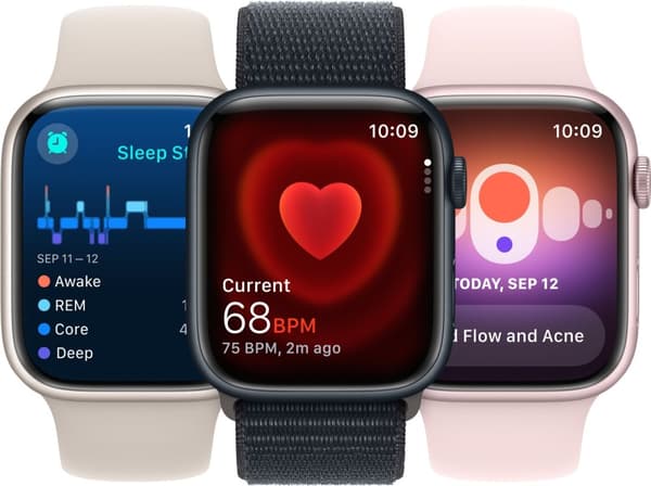 Apple Watch Series 9 (GPS) 45 mm röd (PRODUCT)RED aluminiumboett och rött (PRODUCT)RED sportarmband, S/M (MRXJ3)