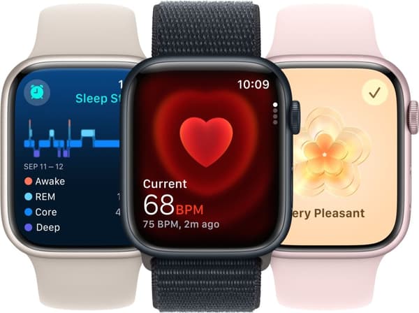 Apple Watch Series 9 (GPS + Cellular) 45 mm rød (PRODUCT)RED aluminiumskasse og rød (PRODUCT)RED sportsarmbånd, S/M (MRYE3)