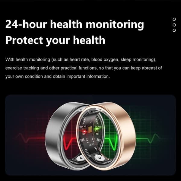 Smart Ring Bluetooth Finger Health Tracker 19.0 mm Inre Diameter