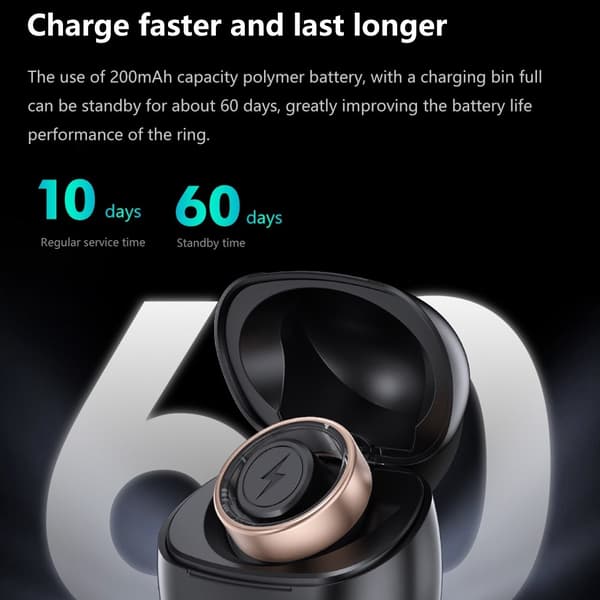 Smart Ring Bluetooth Finger Health Tracker 19.0 mm Inre Diameter