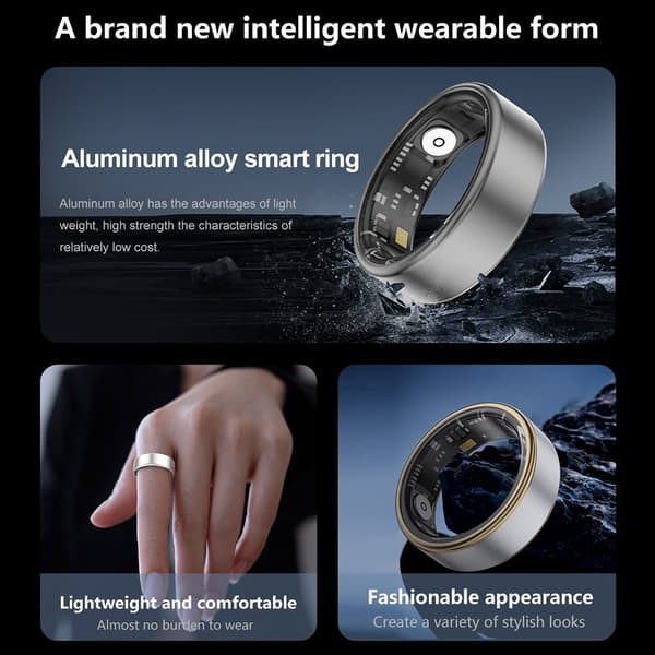 Smart Ring Bluetooth Finger Health Tracker 19.0 mm Inre Diameter